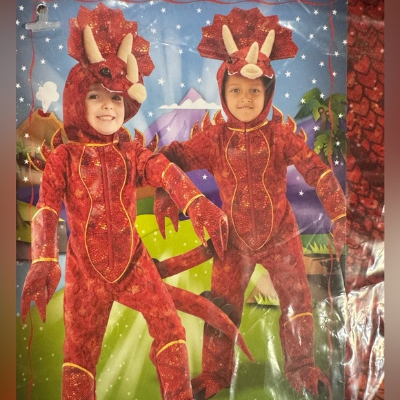 Adventure Factory Kids Dinosaur Dress Up Costume Size 5-6 New - Picture 1 of 3